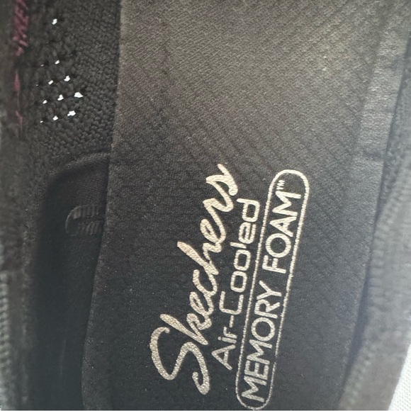 Skechers Black Knit Scallop Loafer Summer Flat Slip-On Flats Woven Office 0038* - Picture 5 of 13